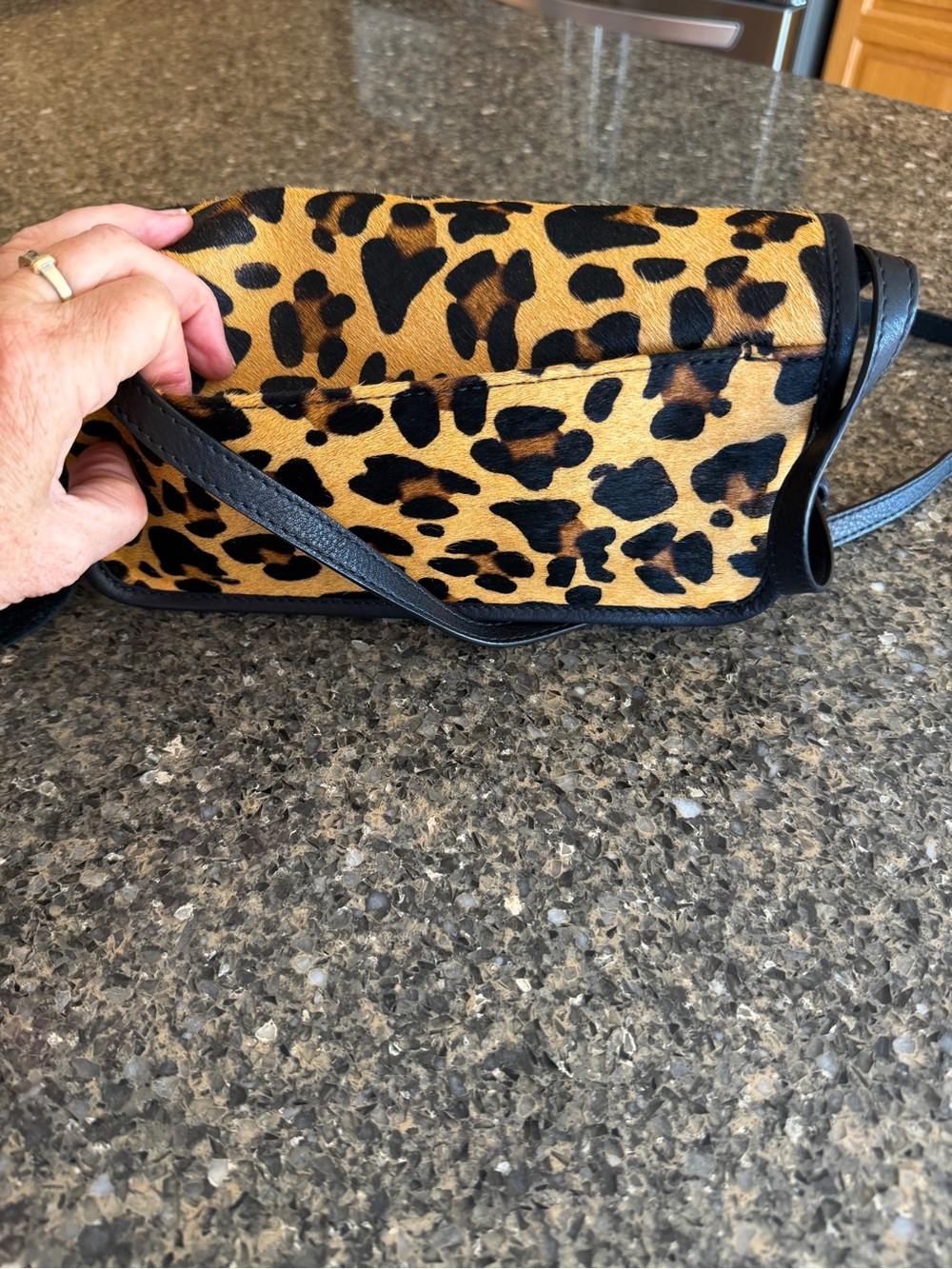 Margot New York calf hair animal print Leather Bag NWT - Picture 2 of 9